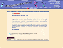 Tablet Screenshot of physiotherapie-wenzl.de